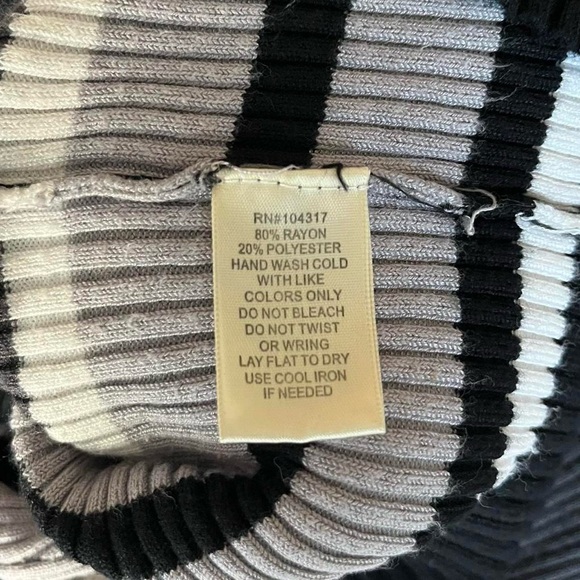 Vintage Y2K Black Gray Ribbed Knit Bodycon Sweater Dress Derek Heart 2000s S-M - Picture 9 of 10